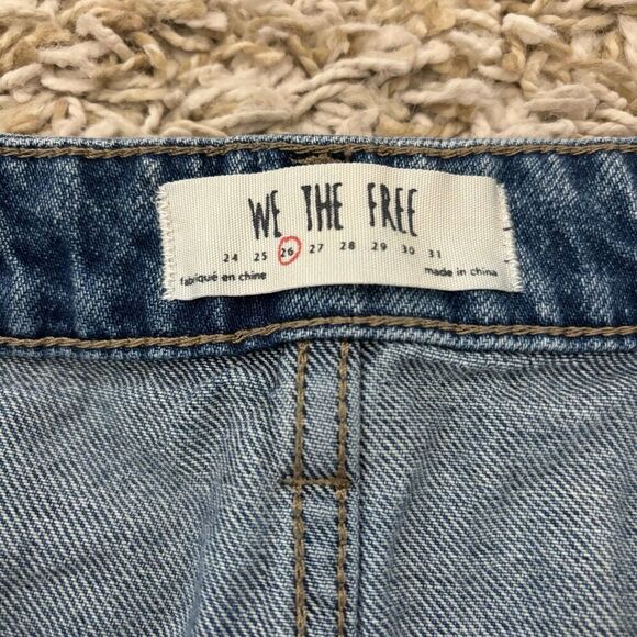 We The Free Free People Zip It Up Raw Hem Denim Skirt - Picture 5 of 7